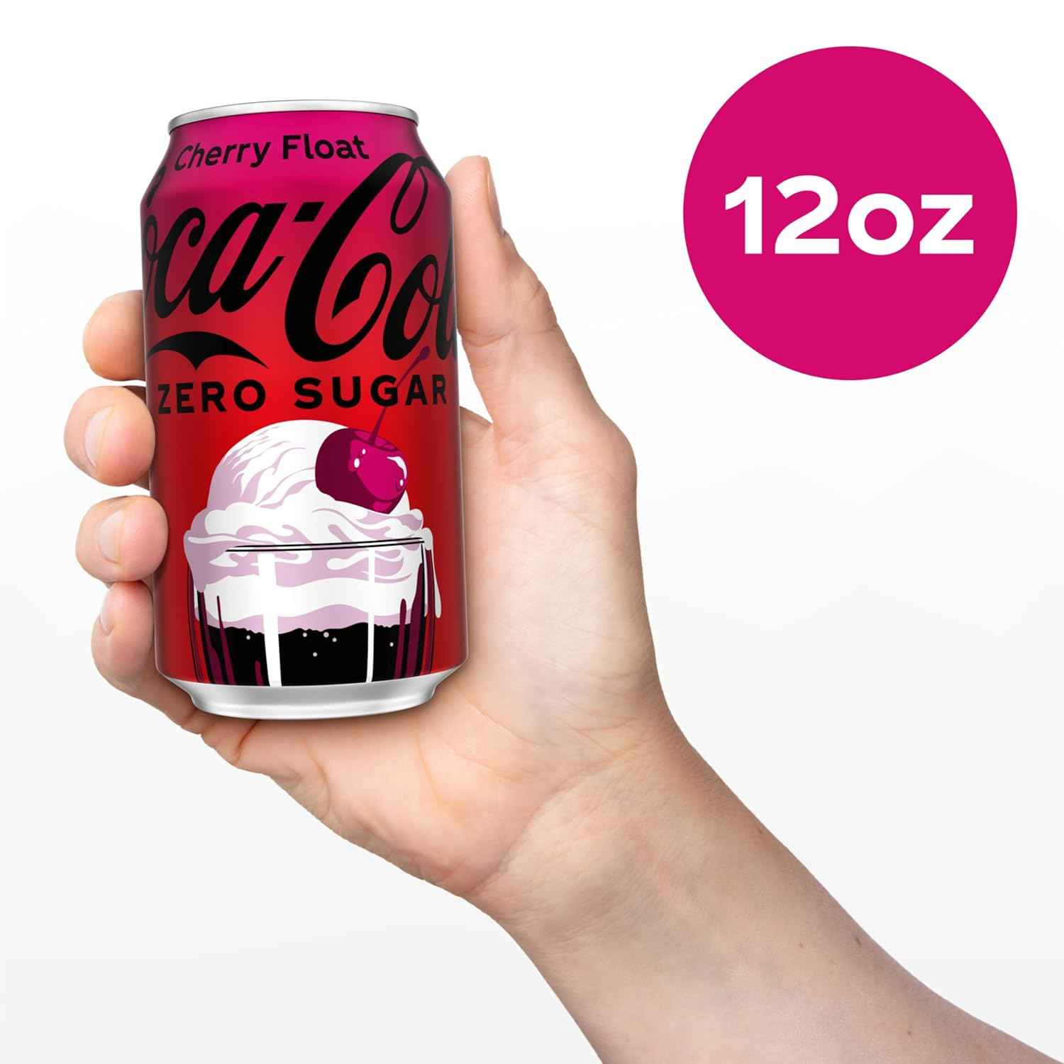 Coca-Cola Zero Sugar Cherry Float Soda Soft Drink Cans, 12 fl oz, 12 Pack