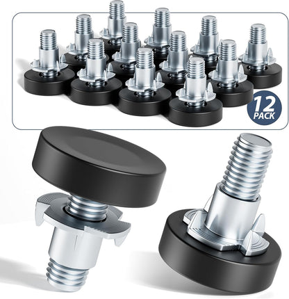 MROCO_Furniture_Leveling_Feet_with_T-Nuts,_12_PCS_1/4"-20_UNC_Thread_Adjustable_Levelers,_Leg_Levelers_Table_Feet_Screw_on_for_Deak,_Chairs,_Stool_Legs,_Cabinet