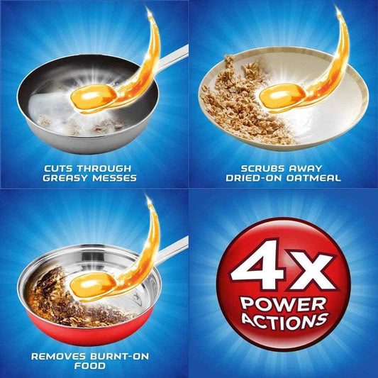 Finish Gelpacs Dishwasher Detergent Pods, Quick Dissolving Cleaning Power, Fights Grease & Dried-On Food, Easy-to-Use Pre-Measured Dishwasher Soap, Orange Scent
