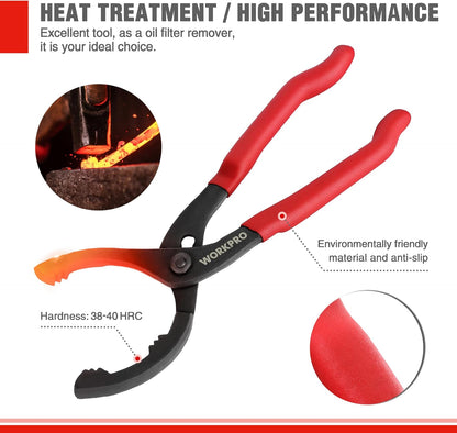 WORKPRO_12"_Adjustable_Oil_Filter_Pliers,_Wrench_Adjustable_Oil_Filter_Removal_Tool,_Ideal_For_Engine_Filters,_Conduit,_&_Fittings,_W114083A
