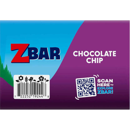 Zbar - Chocolate Chip - Soft-Baked Energy Snack Bars - Non-GMO - 12g Whole Grains - USDA Organic Granola Bars (24 Pack)