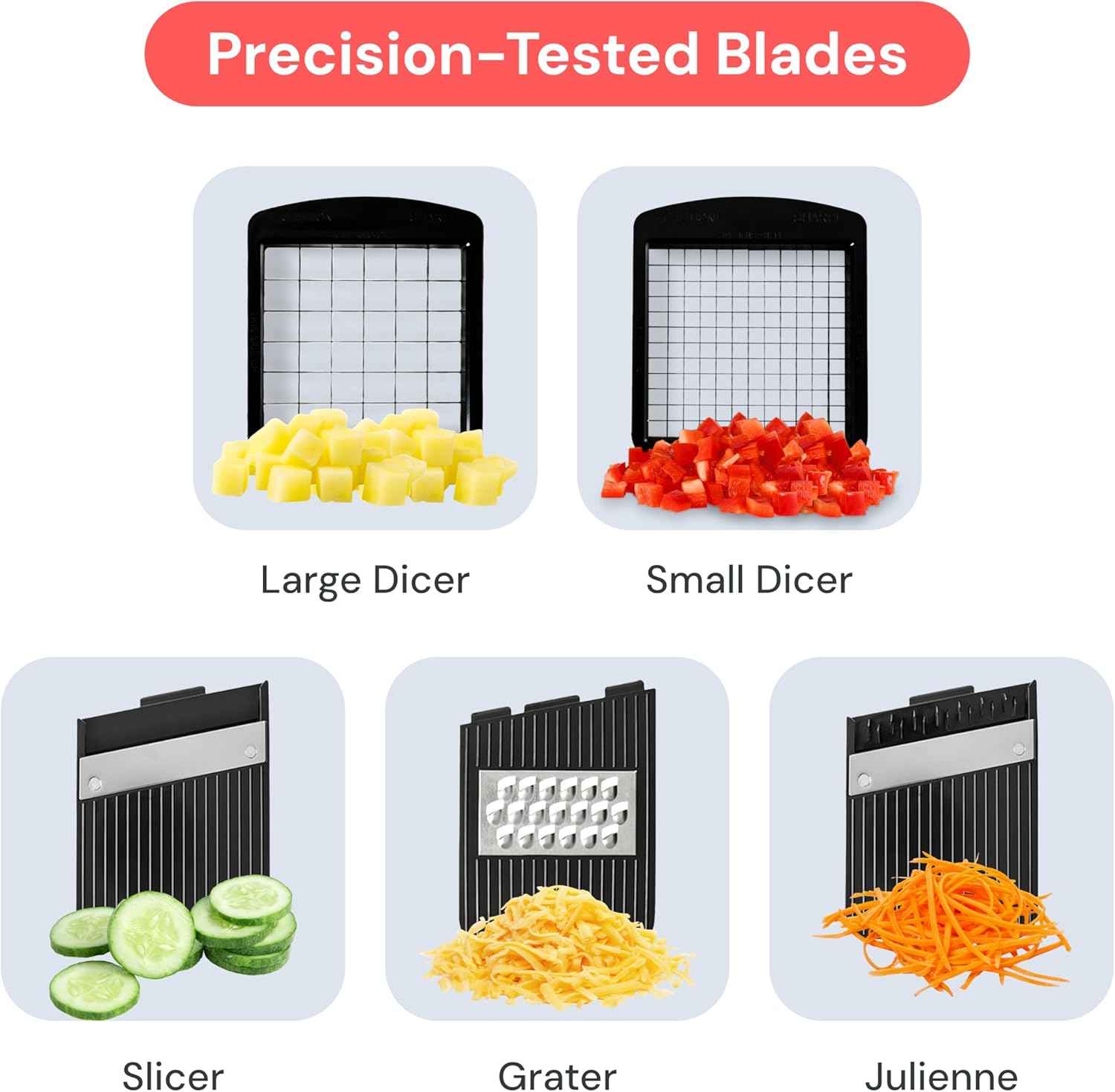 Fullstar XL Vegetable Chopper & Mandoline Slicer – Vegetable, Onion, Potato, Food, Veggie & Fruit Slicer, Dicer & Spiralizer with Pull-Out Catch Tray, Kitchen Gadgets & Gifts