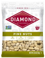 Diamond of California Shelled Pine Nuts, Raw Unsalted Pine Nuts for Pesto, Baking, Snacking, and Salads, 2.25 oz.
