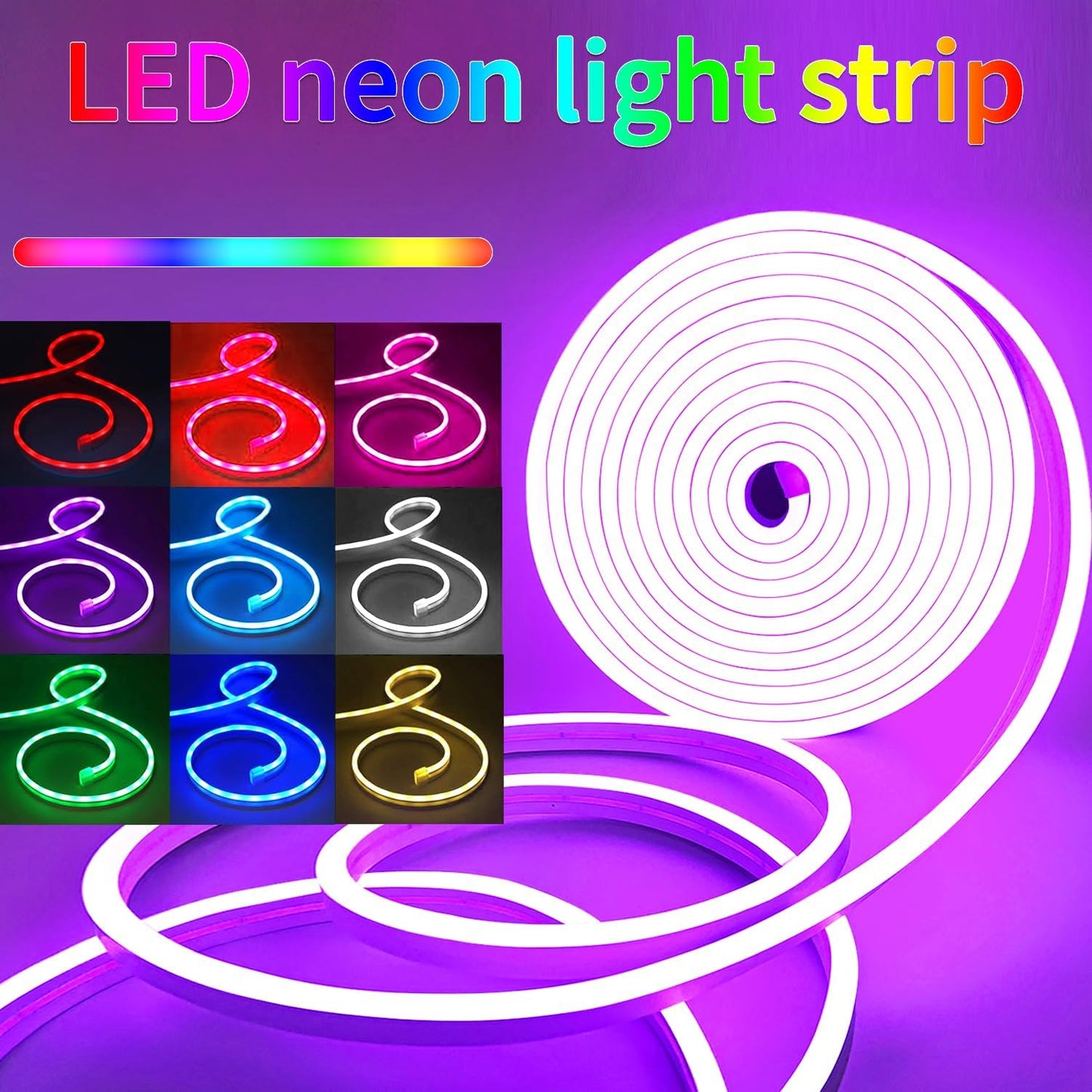 LED_Neon_Lights,_6.6ft/16.4FT_USB_Powered_LED_Strip_Lights，5V_Music_Sync_Color_Changing_Rope_Light_with_APP_Control，IP65_Waterproof_RGB_Rope_Lights_for_Bedroom，Cabinet,Kitchen,_DIY_Lighting
