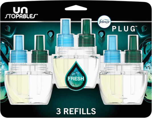 Febreze Plug-in Air Freshener, Odor-Fighting Scented Oil Refill, Air Fresheners for Home, Bathroom and Kitchen, Long Lasting, Multi Color