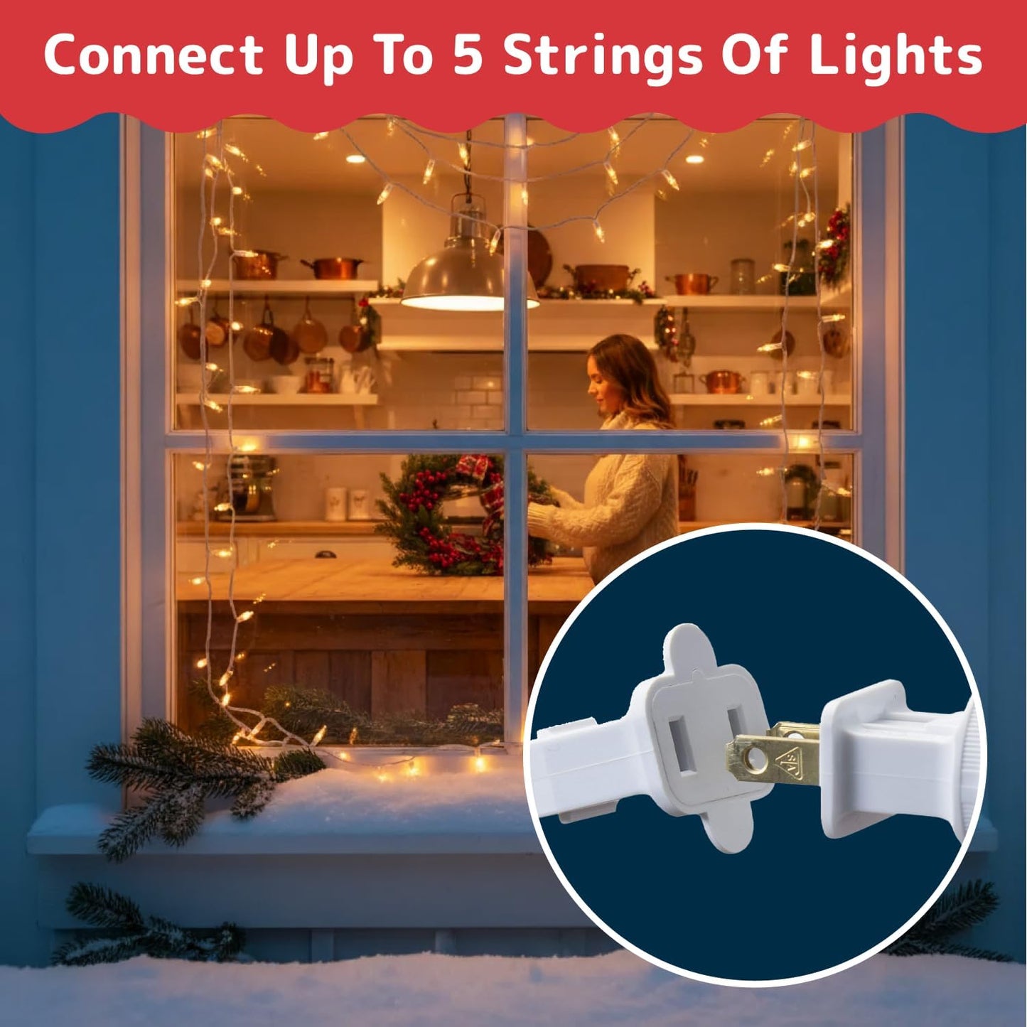 PREXTEX_10_Ft_String_Lights_with_Christmas_Tree_Light_Warm_White_-_Indoor/Outdoor_Decor_-_50_Count_Christmas_Lights_for_Holidays_-_Xmas_Light_on_White_Wire_-_Multi-Strand_Connectable