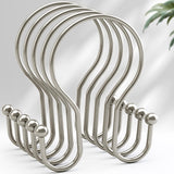 AmazerBath Shower Curtain Hooks Shower Curtain Rings, Simple Curtain Hooks Rust Proof, Smooth Sturdy Metal Shower Hooks for Shower Curtain Rod