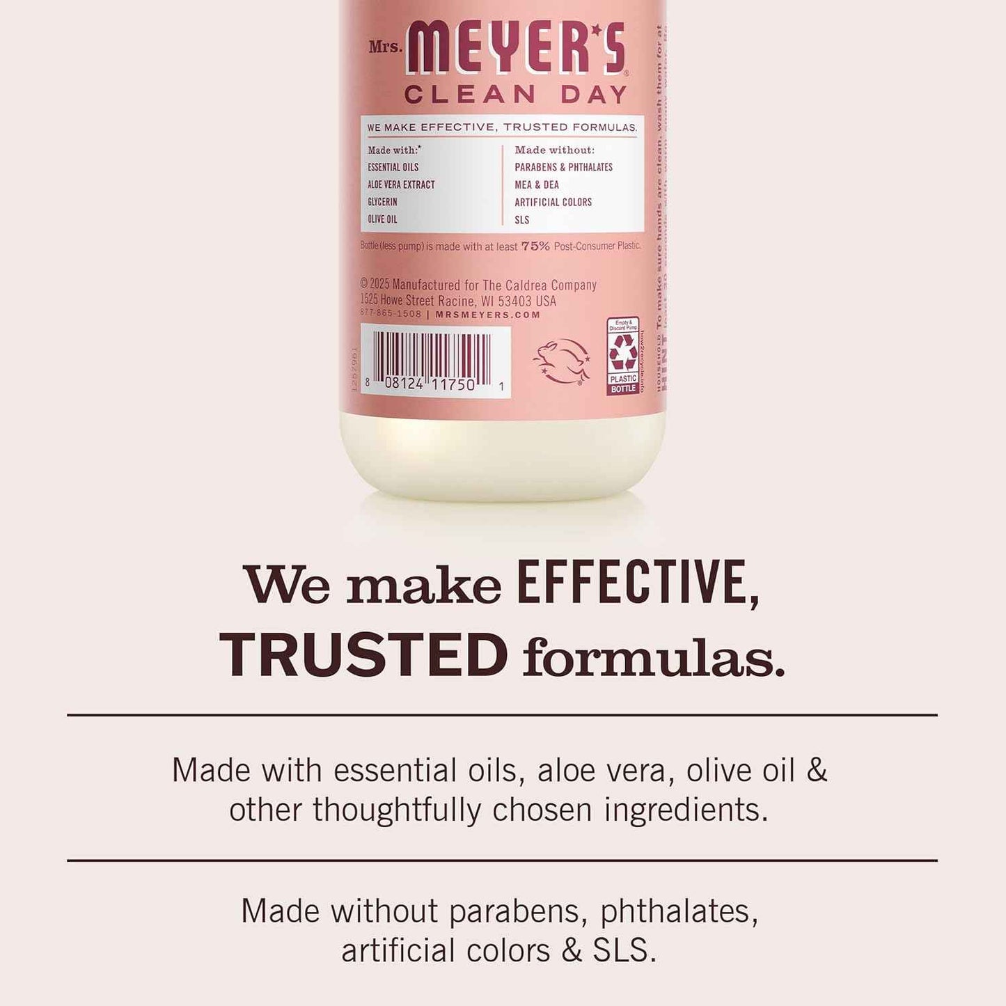 MRS. MEYER'S CLEAN DAY Liquid Hand Soap Rose (12.5 Fl Oz (Pack of 3))