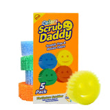 Scrub Daddy Colors Kitchen Sponges - Scratch-Free Dishwashing Sponges & Sponge for Kitchen Sink, Bathroom & Household Cleaning - BPA-Free Polymer Foam