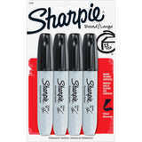 Sharpie Permanent Markers, Chisel Tip, Black