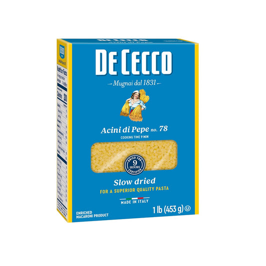 De_Cecco_Acini_Di_Pepe_No._78_Pasta,_16_Oz,_Authentic,_Slow_Dried,_Made_with_Semolina_and_Durum_Wheat,_Versatile_Pasta_for_Sauces_&_Recipes,_Made_in_Italy