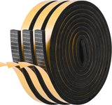 Kikerike Self Adhesive Foam Tape Weatherstrip 1/2In x 1/4In x 42Ft High Density Foam Insulation Strips Seal Weather Stripping with Strong Adhesive for Door and Window Sound Isolation Soundproofing