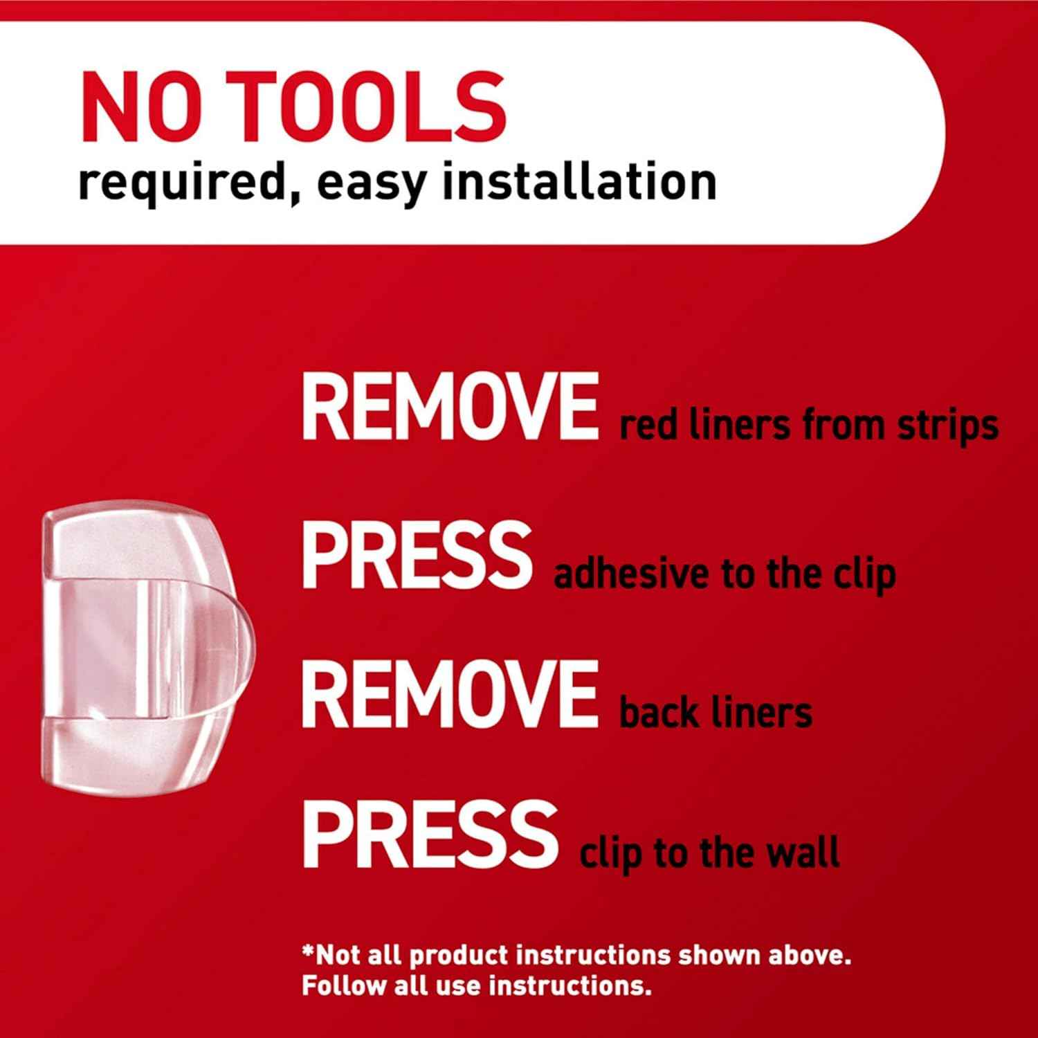 Command Round Cord Clips, Damage-Free Hanging Cable Clips, No Tools Wall Clips for Hanging Electrical Cables of Christmas Decorations