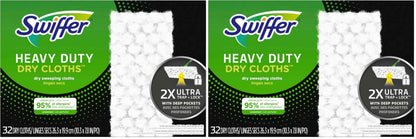 Swiffer Sweeper Heavy Duty Dry Multi-Surface Cloth Refills for Floor Sweeping and Cleaning, Unscented