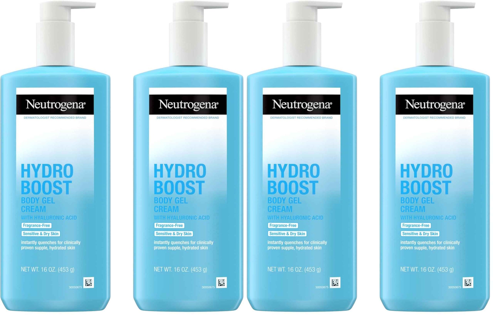 Neutrogena Hydro Boost Body Gel Cream, Hydrating Body Lotion with Hyaluronic Acid for Sensitive Skin, Fragrance-Free Hyaluronic Acid Moisturizer, 16 oz