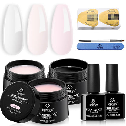Beetles_Builder_Gel_for_Nails-3_Colors_9_in_1_Nail_Extension_Sculpting_Building_Clear_Nude_Pink_Hard_Gel_Kit_with_Base_Top_Coat_for_Pros_Women,UV_&_LED_Lamp_Cured_Needed