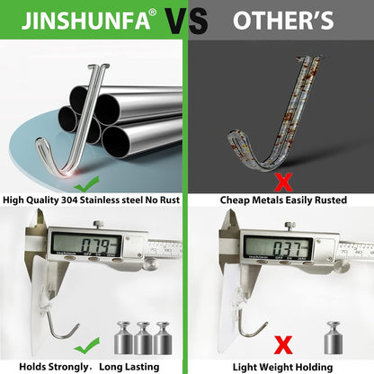 JINSHUNFA_Adhesive_Wall_Hooks_for_Hanging_Heavy_Duty_Towel_Coat_Hooks_Waterproof_Transparent_Hook_for_Bathroom_Shower_Kitchen_Keys_Door_Outdoor_Home_Improvement_Utility_Hook_8_Pack