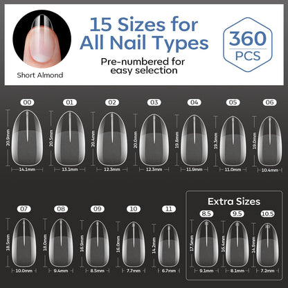 modelones_Short_Almond_Nail_Tips,_360pcs_Pre-etched_Clear_Soft_Press_On_Fake_Nails_Full_Cover_Half_Matte_Acrylic_Gel_Tips_Extension_for_Salon_&_Home_Use_15_Sizes
