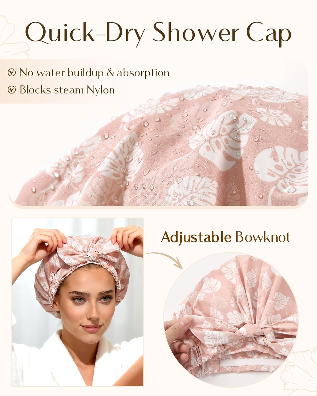 Yanibest_Shower_Cap_for_Women_Reusable_Waterproof,_Adjustable_Non-Slip_Shower_Hair_Cap,_Washable_Bath_Hat_for_Long_Hair