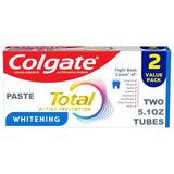 Colgate Total Whitening Toothpaste Paste, Fluoride Antibacterial for Plaque, Gingivitis, Sensitivity, Stain Removal, Clinically Proven, Mint