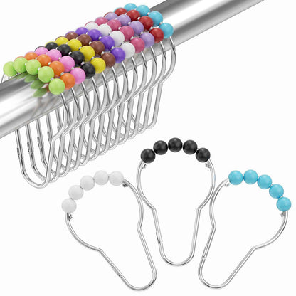 Amazer Shower Curtain Hooks, Decorative Shower Curtain Hooks, Shower Hooks for Shower Curtain Rust Proof Stainless Steel Shower Curtain Hooks