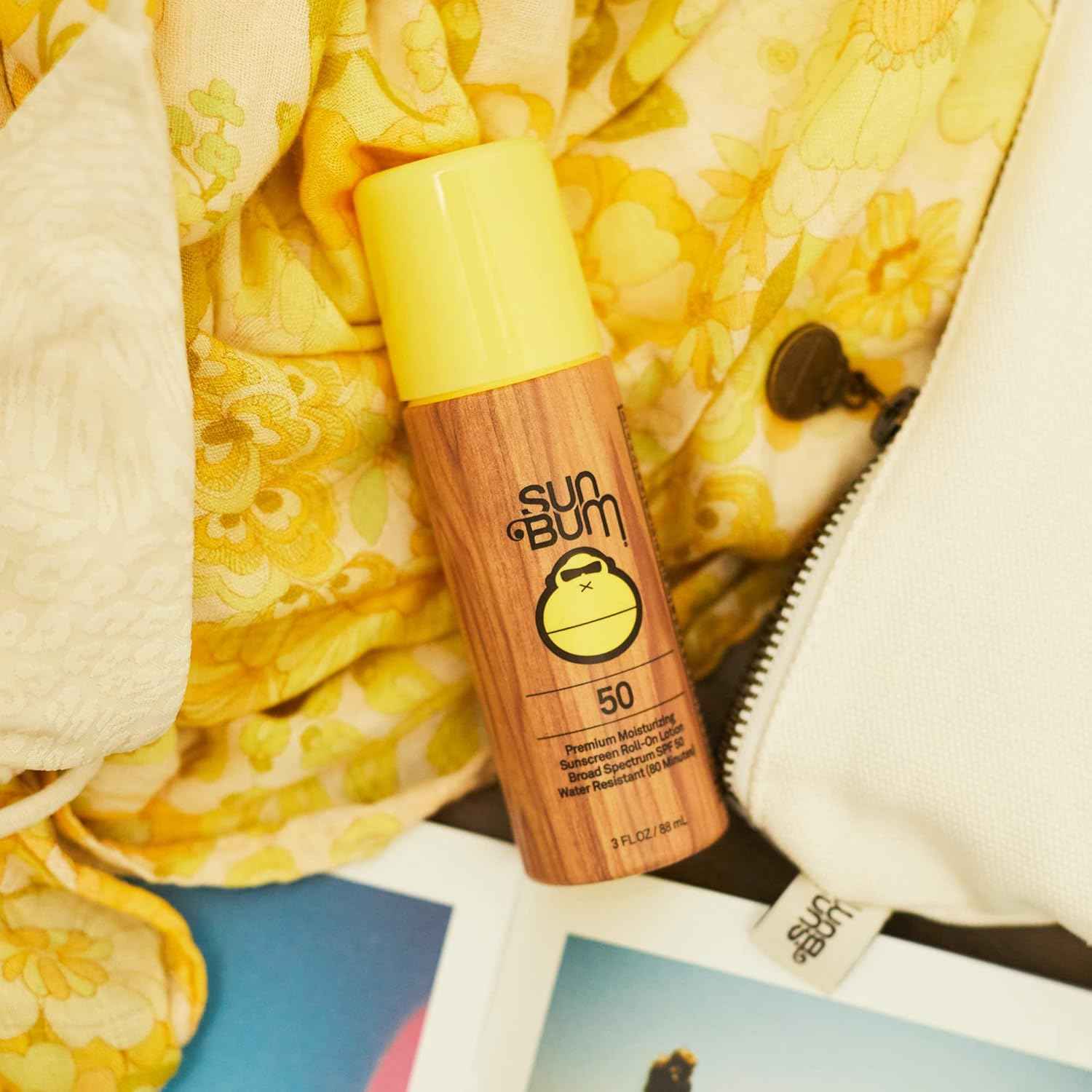 Sun Bum Original SPF 50 Roll-On Sunscreen Body Lotion - Broad Spectrum Moisturizing Sunscreen with Vitamin E - Hawaii 104 Act Compliant (Made without Octinoxate & Oxybenzone) - Travel Size - 3 oz