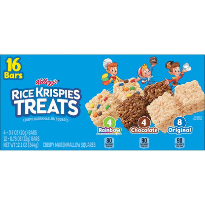 Rice Krispies Treats Crispy Marshmallow Squares, Kids Snacks, Cereal Bars, Variety Pack