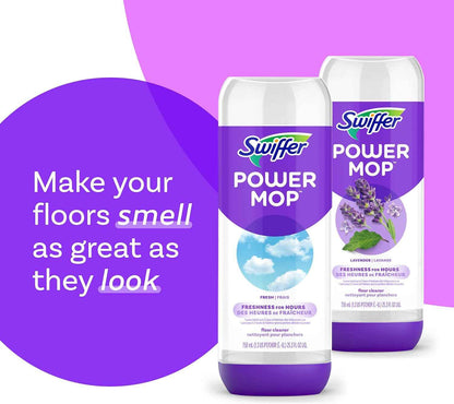 Swiffer PowerMop Floor Cleaning Solution, PowerMop Refills, Floor Cleaner for Mopping