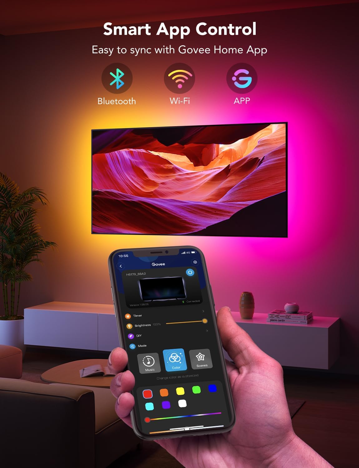 Govee_TV_LED_Backlight_Strip,_RGBIC_Smart_LED_Backlight_for_40-50inch_TVs,_Music_Sync,_Wi-Fi_Bluetooth_&_App_Control,_Works_with_Alexa_&_Google_Assistant,_77_Scene_Modes,_Adapter