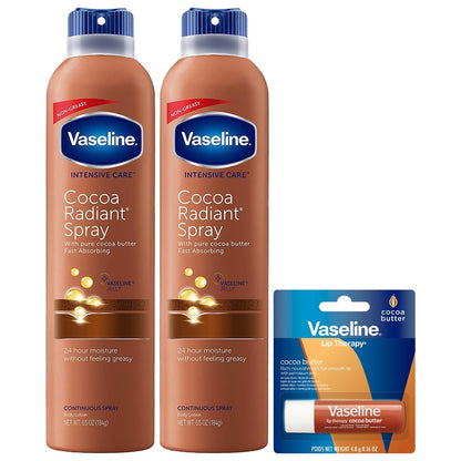 Vaseline_Cocoa_Radiant_Spray_2-Pack_for_Dry_Skin_+_Vaseline_Lip_Therapy_Cocoa_Butter_Lip_Balm_(3_Piece_Set)