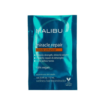 Malibu C Miracle Repair Reconstructor, Blonde Enhancer - Nourishing Repair Treatment for Damaged Blonde Strands - Reduces Discoloration