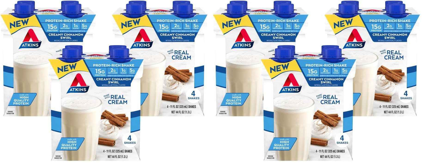 Atkins High Protein Shake, 15g Protein, 2g Net Carb, 1g Sugar, Keto Friendly, Chocolate Flavored Protein Shakes