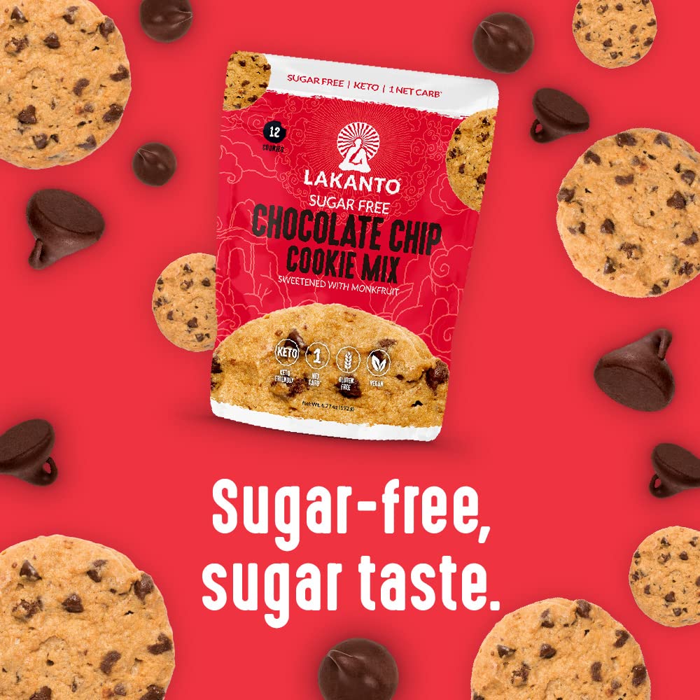 Lakanto_Sugar_Free_Chocolate_Chip_Cookie_Mix_-_Sweetened_with_Monk_Fruit_Sweetener,_Gluten_Free,_Keto_Diet_Friendly,_Vegan,_2g_Net_Carb,_Almond_Flour,_Sea_Salt_(12_Cookies)