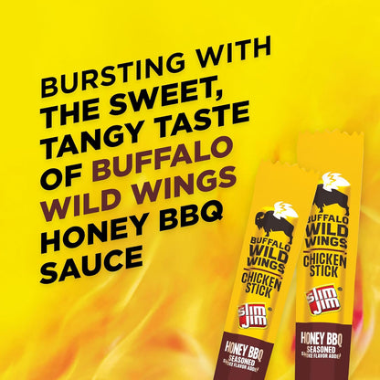 Slim_Jim_Chicken_Sticks,_Buffalo_Wild_Wings_Honey_BBQ_Seasoned,_7g_Protein_per_Serving,_Snack_Size,_Father's_Day_Snack_Gift_for_Dad,_0.28_oz._(14_Count)