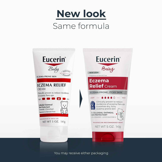 Eucerin Baby Eczema Relief Body Cream, Steroid & Fragrance Free for 3+ Months of Age, 5 oz. Tube