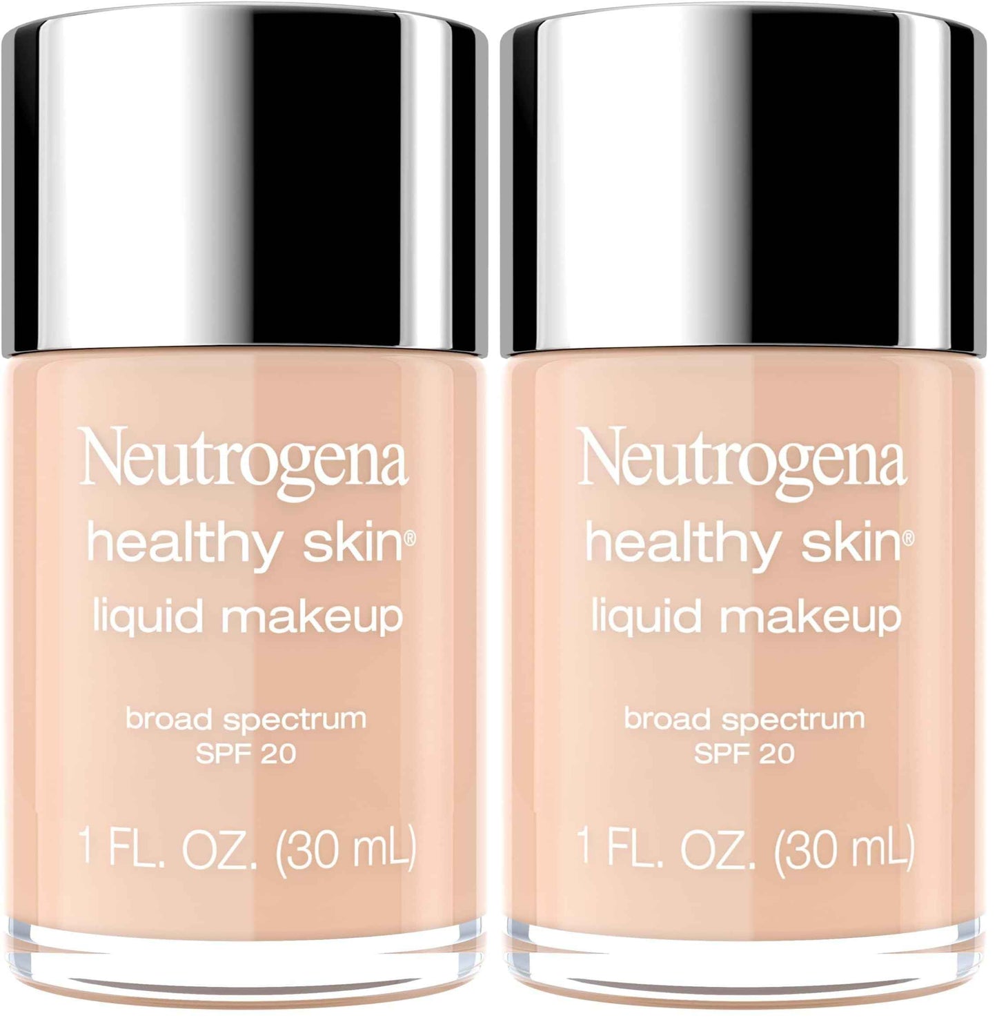 Neutrogena Healthy Skin Liquid Foundation Makeup with Broad Spectrum SPF 20 Sunscreen, Lightweight, Medium Coverage Makeup with Sunscreen and Pro-Vitamin B5
