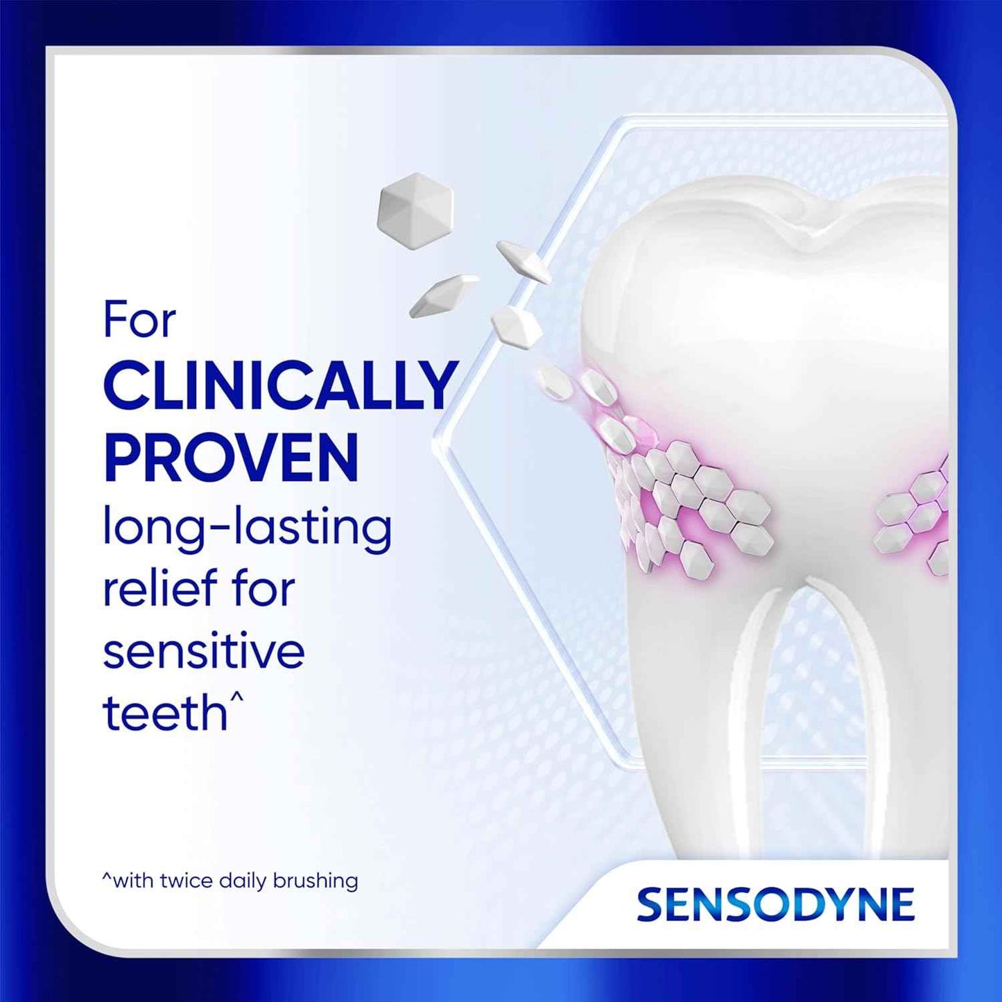 Sensodyne Clinical Repair Whiten & Shine Toothpaste for Sensitivity Relief, 2.3 oz