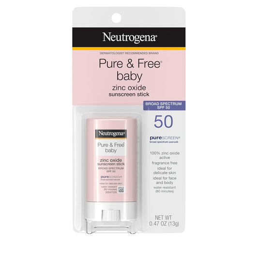 Neutrogena_Pure_&_Free_Baby_Mineral_Sunscreen_Stick_with_Broad_Spectrum_SPF_50_&_Zinc_Oxide,_Water-Resistant,_Hypoallergenic,_Paraben-,_Dye-_&_PABA-Free_Baby_Face_&_Body_Sunscreen,_0.47_oz