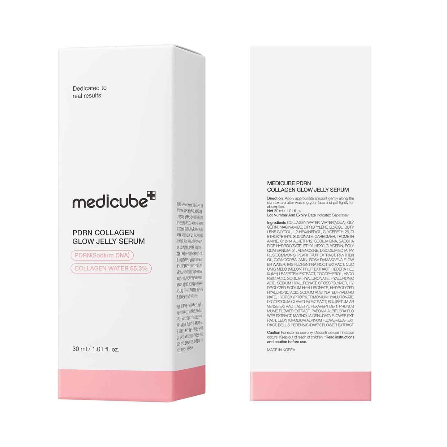 medicube PDRN Pink Collagen Glow Jelly Serum | Lightweight Water-Jelly For Plump & Supple Skin | Radiance & Elasticity Care with PDRN, Collagen, Niacinamide | Korean Skin Care 1.01 fl.oz