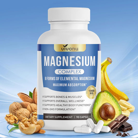1000mg_Magnesium_Complex_for_Women_&_Men*,_8_Elemental_with_Magnesium_Glycinate,_Citrate,_Malate,_Taurate,_Oxide,_Carbonate,_Aspartate,_Orotate_for_Bones,_Muscle,_Recovery,_Energy,_Vegan,_90_Capsules