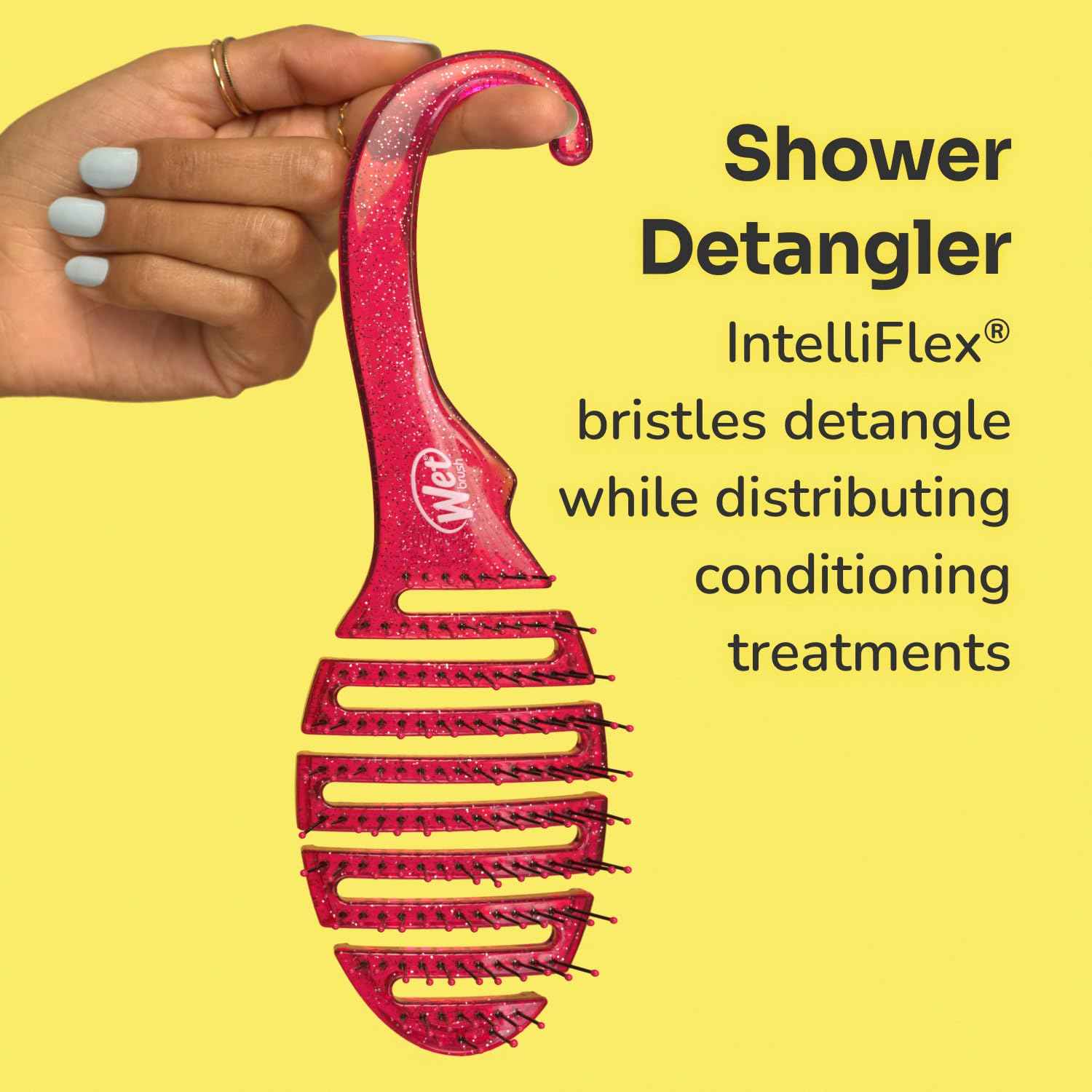 Wet Brush Shower Hair Brush Detangler - Exclusive Ultra-soft IntelliFlex Bristles - Minimizes Pain And Protects Against Split Ends and Breakage - Comb For Women, Men, Wet & Dry Hair
