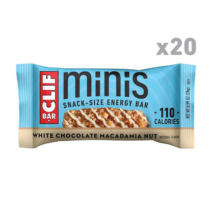 CLIF BAR Minis - White Chocolate Macadamia Nut Flavor - Made with Organic Oats - 4g Protein - Non-GMO - Plant Based - Snack-Size Energy Bars - 0.99 oz