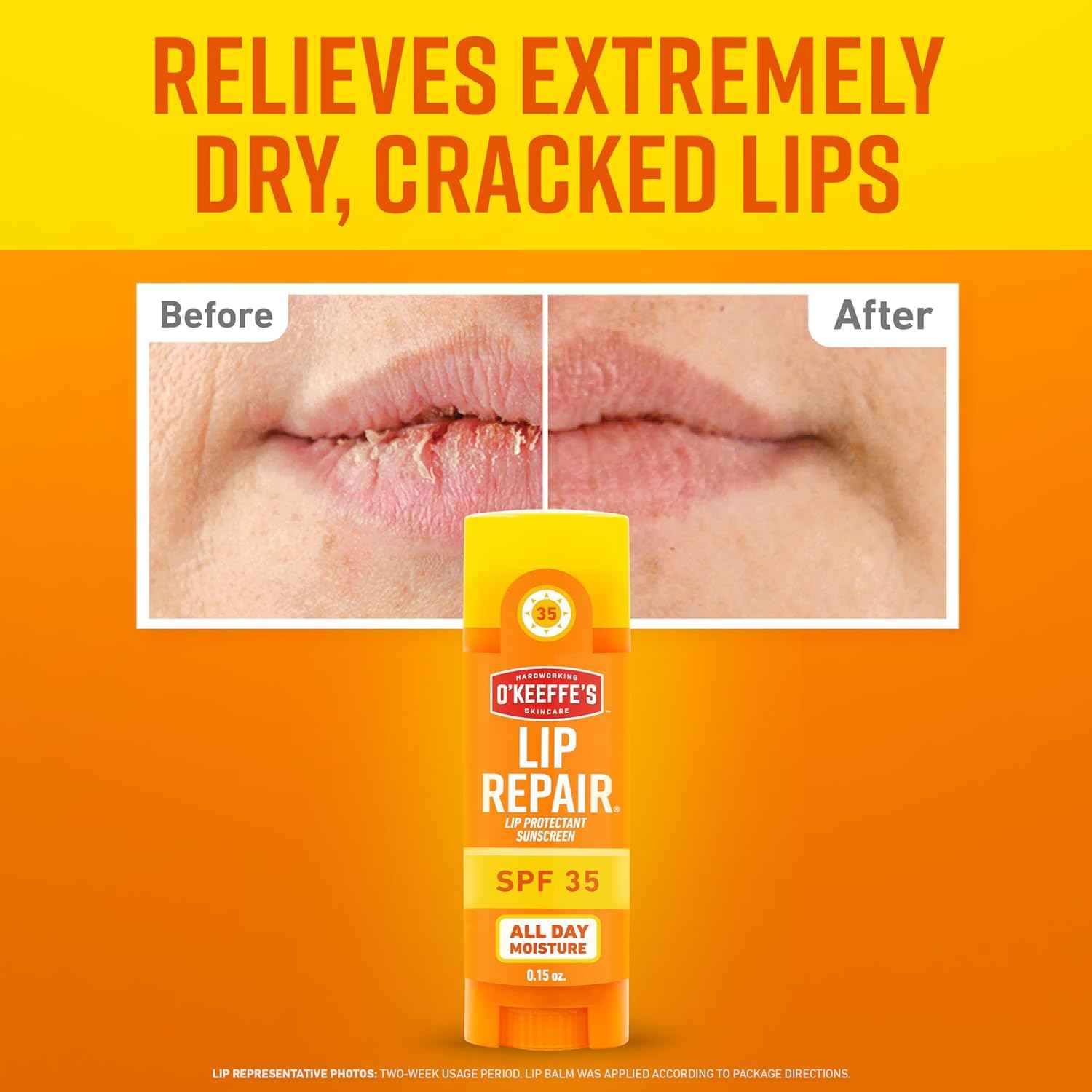 O'Keeffe's Lip Repair SPF 35 Lip Balm - Stick - Sun-Safe Moisturizer for Extremely Cracked, Dry Lips