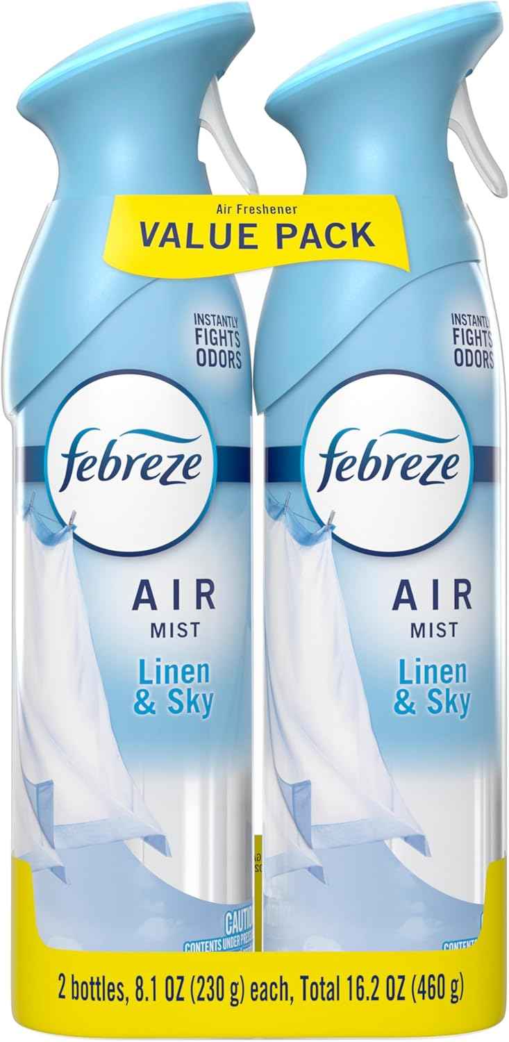 Febreze Air Mist, Air Freshener Spray, Odor Fighting Room Spray, Deodorizer for Home Bathroom Kitchen Office Apartment Dorm Room Classroom