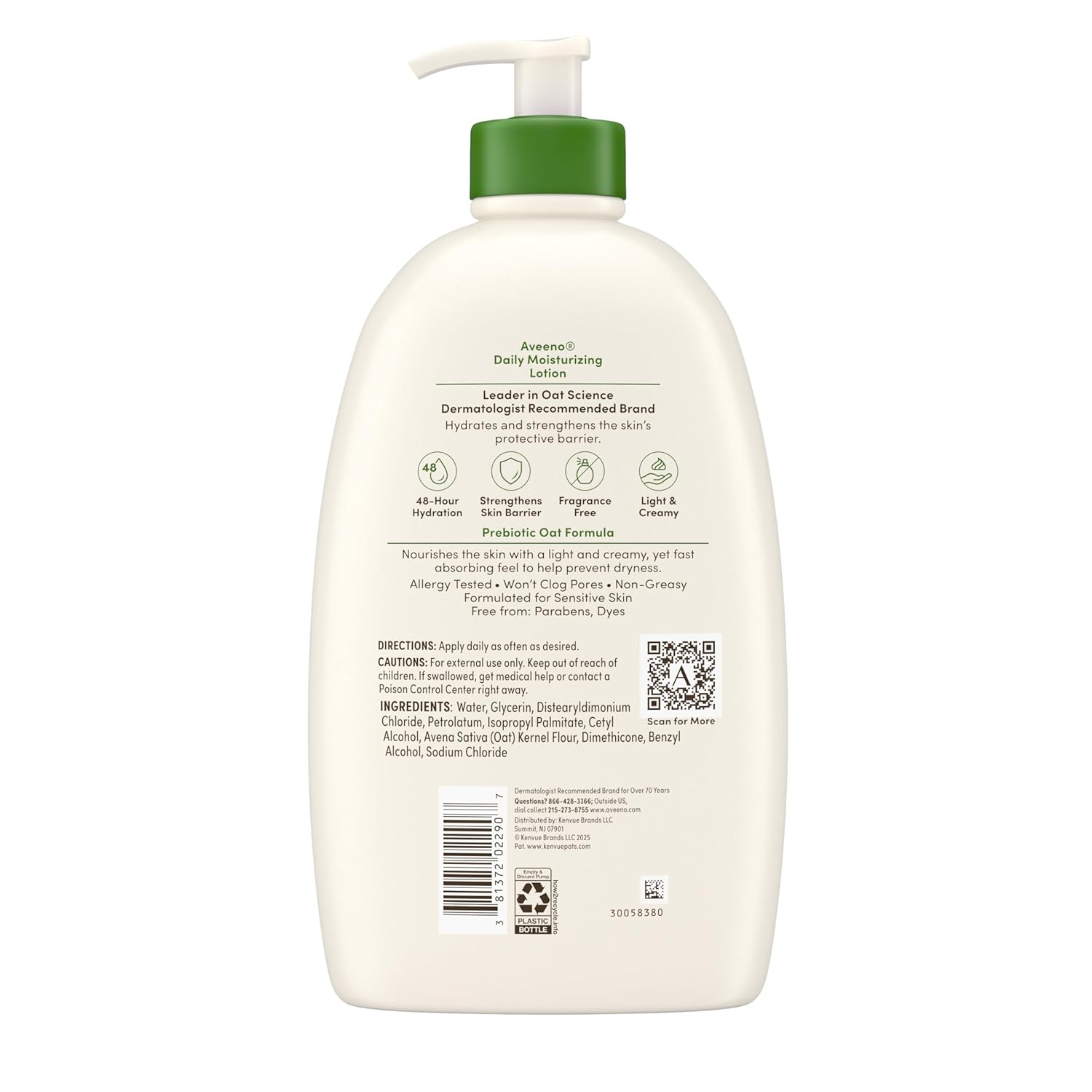 Aveeno_Daily_Moisturizing_Body_Lotion,_Fragrance-Free_Light_&_Creamy_Lotion_for_Dry,_Sensitive_Skin_With_Prebiotic_Oat_Nourishes_&_Strengthens_Skin's_Moisture_Barrier,_Value_Size,_33_fl_oz