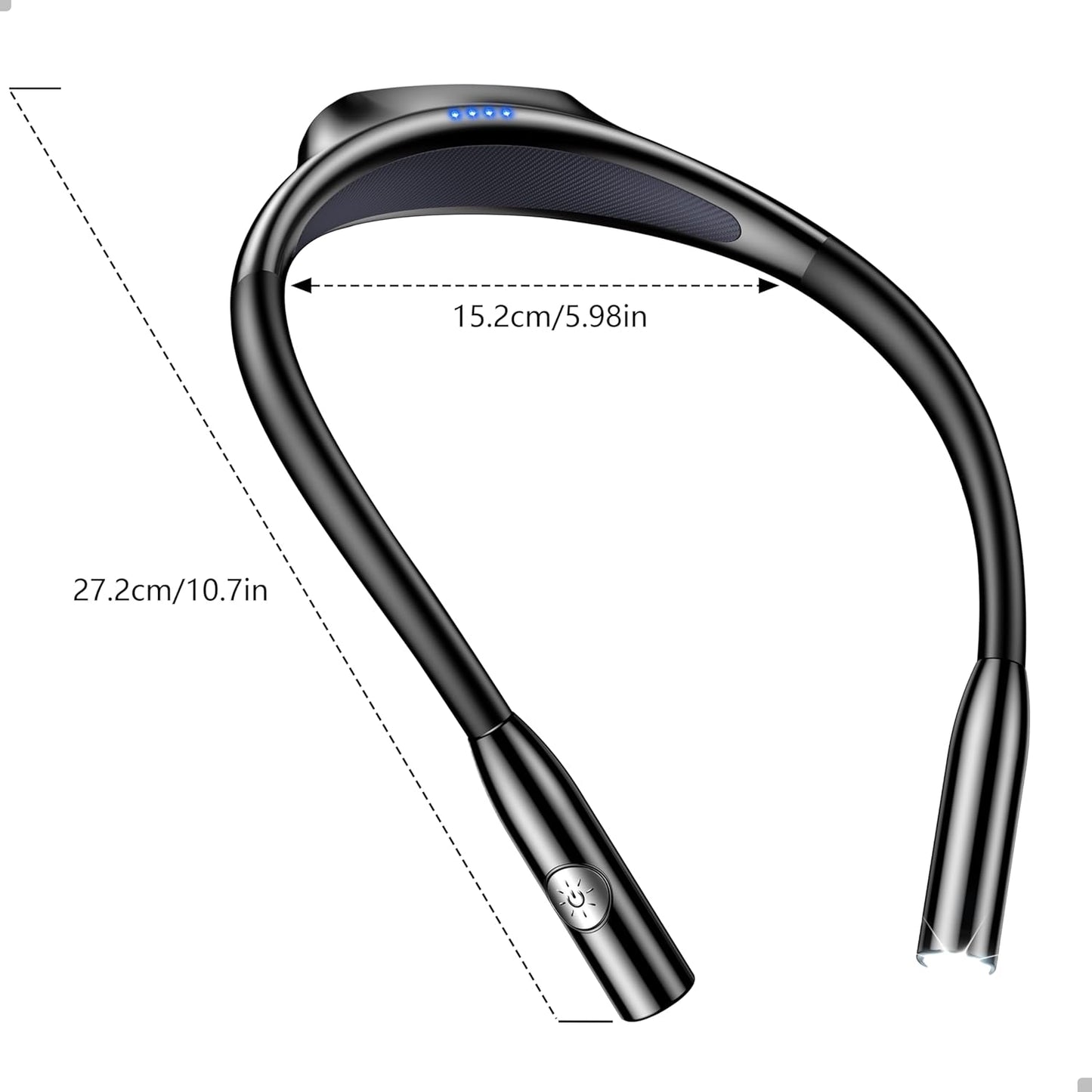 Gritin_LED_Neck_Reading_Light,Book_Light_for_Reading_in_Bed-Eye_Caring_3_Colors,_Dimmable_Brightness,_Bendable_Arms,_80+Hrs_Runtime,_Neck_Round_Design,_Comfortable_&Lightweight_for_Crafting,_Knitting