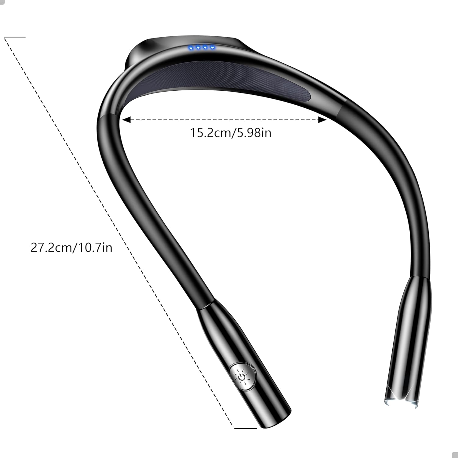 Gritin_LED_Neck_Reading_Light,Book_Light_for_Reading_in_Bed-Eye_Caring_3_Colors,_Dimmable_Brightness,_Bendable_Arms,_80+Hrs_Runtime,_Neck_Round_Design,_Comfortable_&Lightweight_for_Crafting,_Knitting