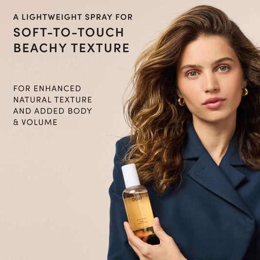OUAI Travel Size Wave Spray - Texture Spray for Hair with Coconut Oil and Rice Protein - Adds Texture, Volume & Shine for Beach Waves - Paraben Free, Safe for Color & Keratin-Treated Hair
