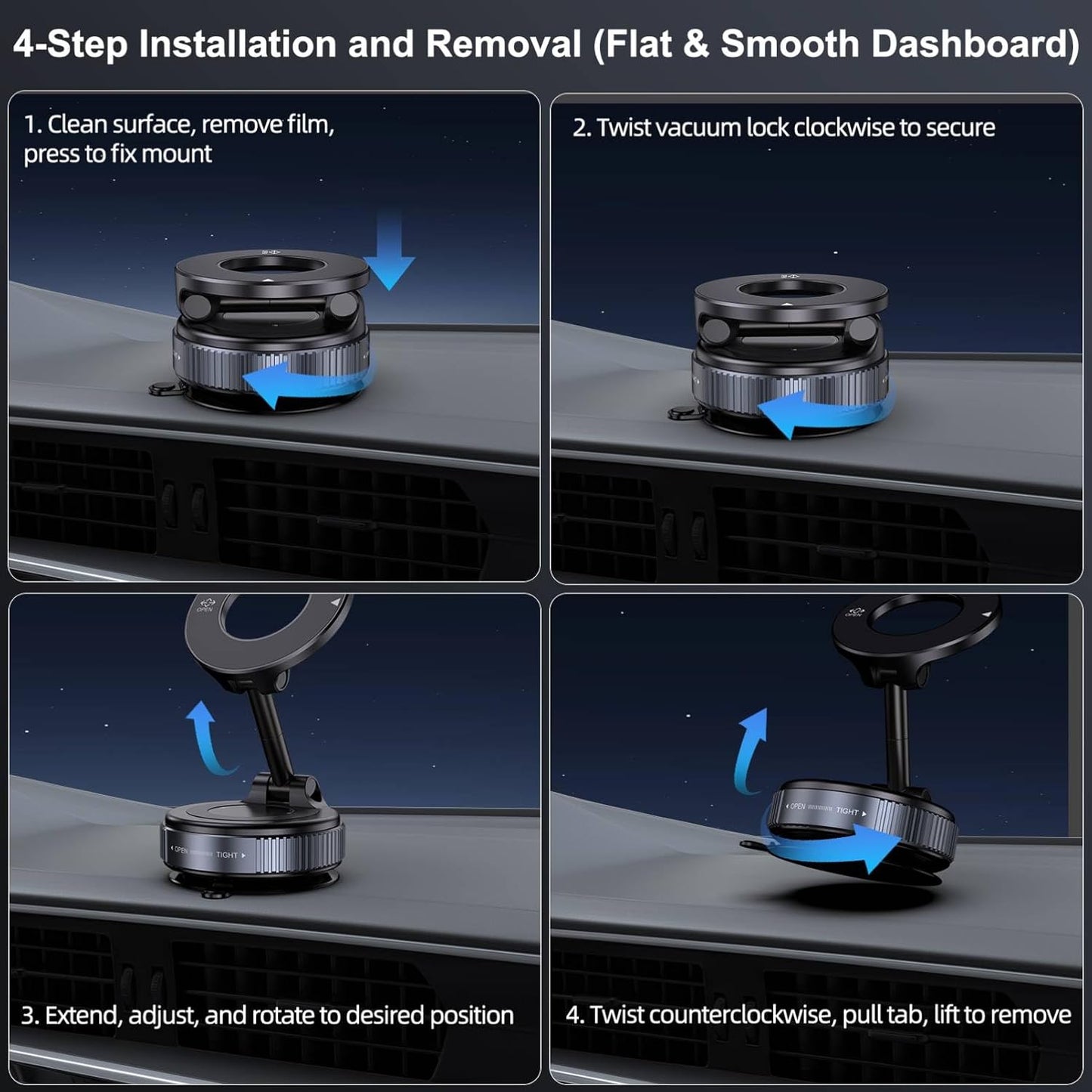 Vacuum_Magnetic_Suction_Phone_Holder,_Foldable_and_Retractable_Hands-Free_Suction_Cup_Phone_Mount_for_Car/Gym/Mirror/Smooth_Surface,_Compatible_with_iPhone_Android_and_All_Smartphones_(Black)
