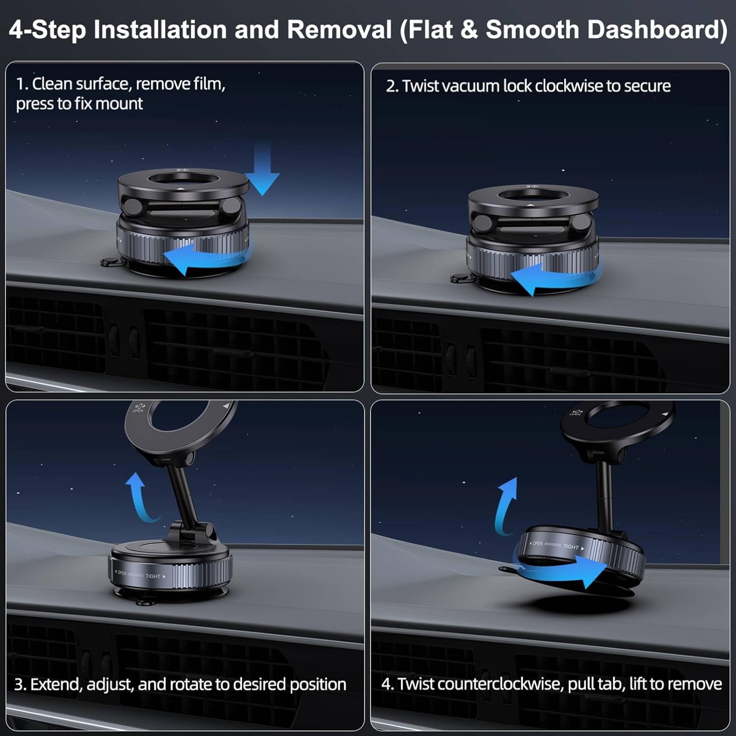 Vacuum_Magnetic_Suction_Phone_Holder,_Foldable_and_Retractable_Hands-Free_Suction_Cup_Phone_Mount_for_Car/Gym/Mirror/Smooth_Surface,_Compatible_with_iPhone_Android_and_All_Smartphones_(Black)